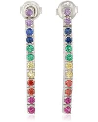 Suzy Levian CZ Jewelry - Suzy Levian Silver Cz Drop Earrings - Lyst
