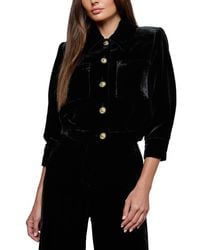 L'Agence - Jia Crop 3/4 Sleeve Silk-Blend Jacket - Lyst