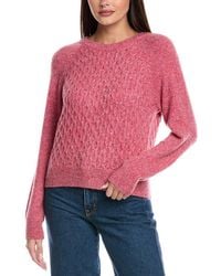 Isla - Paisley Open Cable Wool-Blend Sweater - Lyst