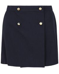 McQueen - Military Wool-Blend Mini Skirt - Lyst
