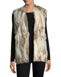 love token rabbit fur vest
