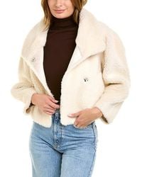 La Fiorentina - Short Teddy Coat - Lyst