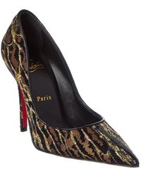 Christian Louboutin - Miss Z Ocelot 100 Leather Pump - Lyst