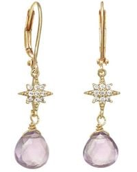 Rachel Reinhardt Jewelry - Amethyst Cz Star Dangle Earrings - Lyst