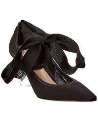 Dior Etoile Lace-up Leather Pump - Black