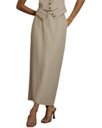 Reiss - Brittany Formal Wool-Blend Tailored Skirt - Lyst