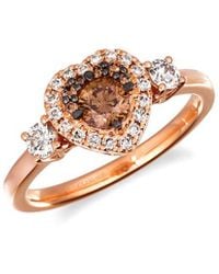 Le Vian - Le Vian Chocolate & Strawberry 14k Rose Gold 0.67 Ct. Tw. Diamond Half-eternity Ring - Lyst