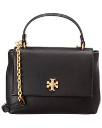 Tory Burch Kira Top Handle Mini Leather Satchel - Black