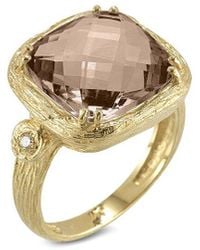 Reiss - Color Collection 14K 6.78 Ct. Tw. Diamond & Smokey Topaz Ring - Lyst