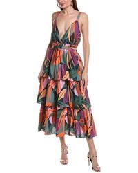 Hutch - Aisha Linen-blend Midi Dress - Lyst