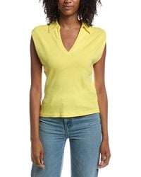 Michael Stars - Faye Power Shoulder Polo Shirt - Lyst
