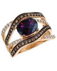 Le Vian - Le Vian Raspberry Rhodolite 14k Rose Gold 2.58 Ct. Tw. Diamond & Rhodolite Ring - Lyst