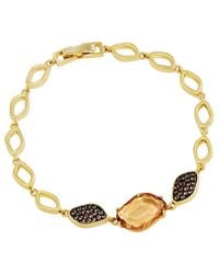 Savvy Cie - 14K Plated Cz Link Bracelet - Lyst