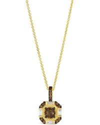 Le Vian - Le Vian Chocolate Solitaire 14K 0.47 Ct. Tw. Diamond Pendant Necklace - Lyst