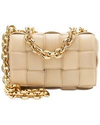 Bottega Veneta - Lambskin Cassette Chain Maxi Shoulder Bag (authentic Pre-loved) - Lyst