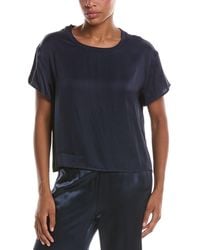 PERFECTWHITETEE - Delphine Luxe Satin Crewneck T-Shirt - Lyst