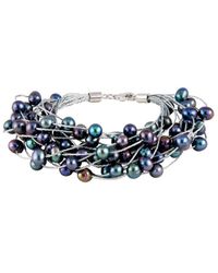 Splendid - Splendid Freshwater Pearls Rhodium Plated 6-7mm Freshwater Pearl Bracelet - Lyst