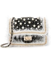 Tiffany & Fred Paris - Quilted Leather Tweed & Pearls Messenger Shoulder Bag - Lyst