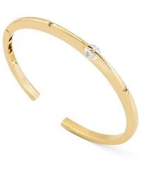 Savvy Cie - 18K Plated Cz Bangle Bracelet - Lyst