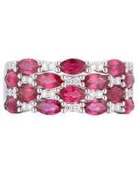 Gregg Ruth - 14K 2.70 Ct. Tw. Diamond & Ruby Band - Lyst