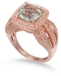 Suzy Levian - Rosed Silver 4.90 Ct. Tw. Gemstone Statement Ring - Lyst