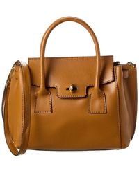 Italian Leather - Top Handle Leather Satchel - Lyst