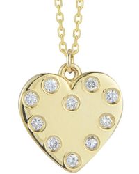 Ember Fine Jewelry - 14k Heart Necklace - Lyst