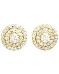 Suzy Levian - 14k 0.60 Ct. Tw. Diamond Double Halo Earrings - Lyst