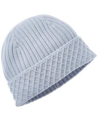 Bruno Magli - Diamond Cuff Rib Cashmere Beanie - Lyst