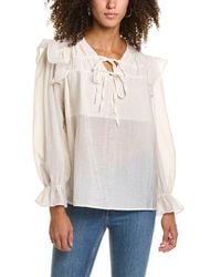 7021 - Tie Neck Blouse - Lyst