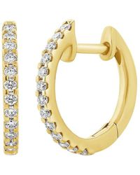 Diana M. Jewels - Fine Jewelry 14k 0.26 Ct. Tw. Diamond Huggie Earrings - Lyst