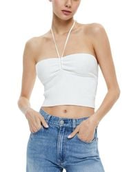 Alice + Olivia - Linnie Ruched Halter Top - Lyst