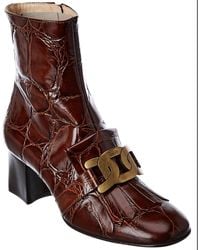 Tod's - Kate Leather Ankle Bootie - Lyst