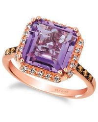 Le Vian - Le Vian 14K Rose 4.32 Ct. Tw. Diamond & Amethyst Ring - Lyst