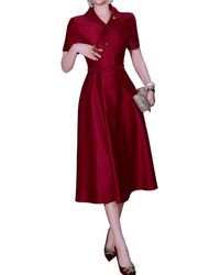 BRC By BURRYCO - Solid Midi Dress - Lyst