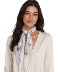 Blue Pacific - Floral Sketch Neckerchief - Lyst