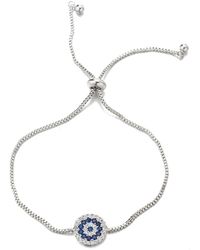 Eye Candy LA - 24k Plated Cz Evil Eye Adjustable Bracelet - Lyst