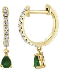 Sabrina Designs - 14k 0.47 Ct. Tw. Diamond & Emerald Earrings - Lyst