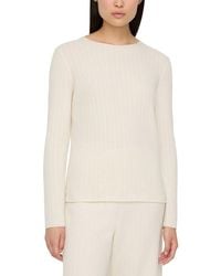 Lafayette 148 New York - Mixed Stitch Crewneck 100% Cashmere Sweater - Lyst