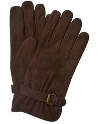 Portolano - Belt Buckle Wool-lined Suede Gloves - Lyst