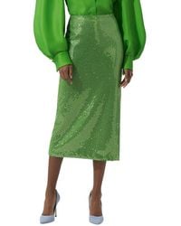 Carolina Herrera - Embellished Midi Skirt - Lyst