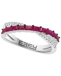 Effy Fine Jewelry - 14K 0.40 Ct. Tw. Diamond & Ruby Ring - Lyst