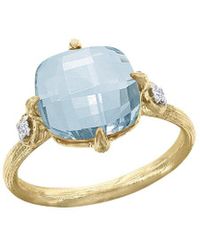 Reiss - 14K 4.80 Ct. Tw. Diamond & Topaz Cocktail Ring - Lyst