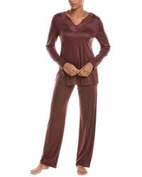 Hanro - 2pc Lilith Lace Trim Pajama Set - Lyst