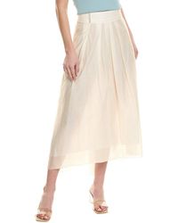 Peserico - Silk-blend Pleated Skirt - Lyst