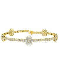 Lab Grown Diamonds - 14K 5.65 Ct. Tw. Lab-Grown Diamond Tennis Bracelet - Lyst