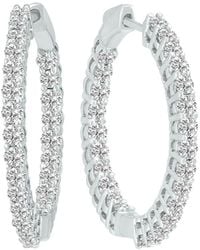 Lab Grown Diamonds - 14k 3.00 Ct. Tw. Lab Grown Diamond Hoops - Lyst