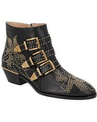 Chloé - Lambskin Leather Susanna Bootie, Never Worn (Authentic Pre-Loved) - Lyst