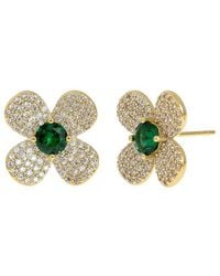 Liv Oliver - 18K Plated 0.90 Ct. Tw. Quartz Cz Earrings - Lyst