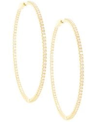 Diana M. Jewels - Fine Jewelry 18k 3.00 Ct. Tw. Diamond Hoops - Lyst
